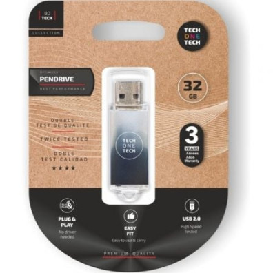 Pendrive Tech One Tech Be B&W USB 2.0 32GB
