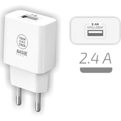 Cargador de Pared Tech One Tech TEC2904 con 1xUSB y 2.4A