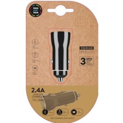 Cargador de Coche Tech One Tech TEC2802/ 2xUSB - 12W