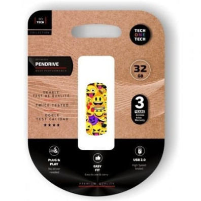 Pendrive Tech One Tech 32GB Emoji collage USB 2.0