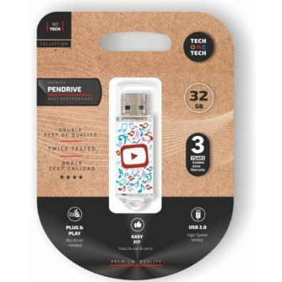Pendrive Tech One Tech Video Dream USB 2.0 32GB