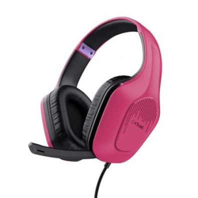 HEADSET TRUST GAMING GXT 415P ZIROX LIGEROS, MICROFONO PLEGABLE, PINK 24992 - Rosas