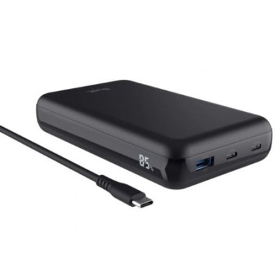 Batería Externa Trust Laro 20000mAh 100W Negra - Powerbank para Smartphones