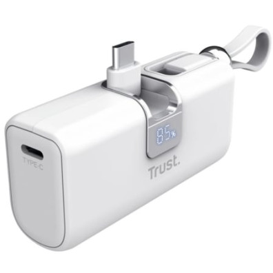 Power Bank Blanco Trust 5000mAh - Accesorio para Smartphone - Blanca