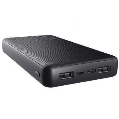 POWERBANK UNIVERSAL TRUST 24676 PRIMO 20000mAh COLOR NEGRO INPUT MICRO USB Y USB-C OUT 2 USB-A 1 USB - Negra