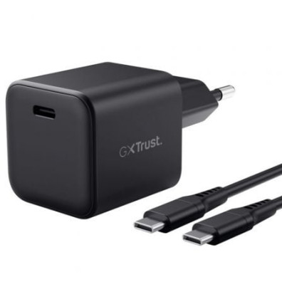 Cargador de Pared GaN Trust Gaming GXT 1258 Switch 2 con 1xUSB Tipo-C - Incluye Cable USB Tipo-C