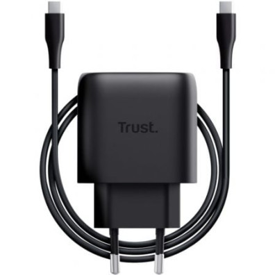 CARGADOR PARED/VIAJE USB-C 45W MAXO NEGRO TRUST - 45W