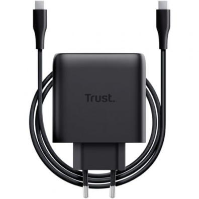 Cargador de Pared Trust GaN Maxo 65W con Cable USB Tipo-C incluido
