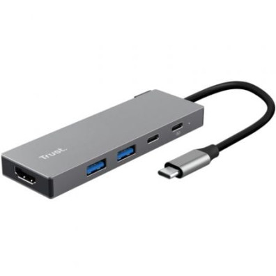 Docking USB Tipo-C Trust Dalyx 2xUSB 1xHDMI 4K - Accesorio Portátil