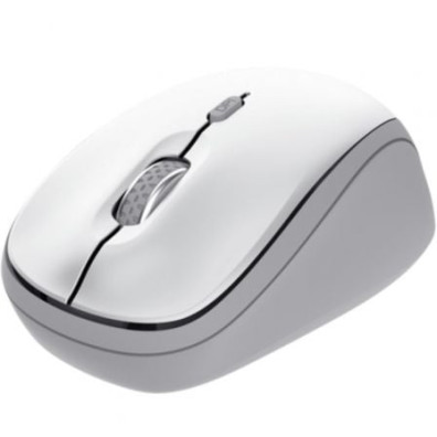 MOUSE TRUST WIRELESS Y BLUETOOTH YVI+ BLANCO 1600DPI AJUSTABLE 3 BOTONES 3 DISPOSITIVOS - Blanco