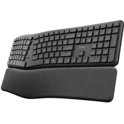 Teclado Inalámbrico Ergonómico Trust Keyra Multidispositivo vía Bluetooth