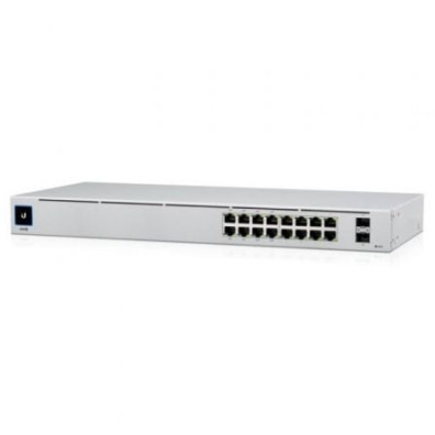 Switch Gestionable Ubiquiti USW-16-POE Gigabit 10/100/1000 con 16 Puertos RJ-45 y SFP