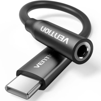 Adaptador Audio Vention BIIBA/ Jack 3.5 Hembra - USB Tipo-C Macho/ 10cm