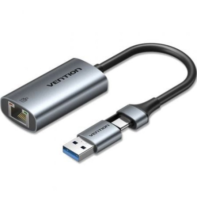 Adaptador USB Tipo-C - RJ45 Vention para Conectividad