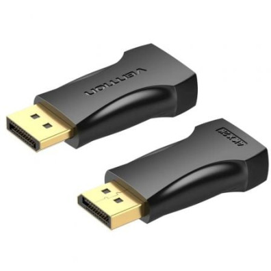 Vention HBPB0 4K@30Hz HDMI Hembra Displayport Macho Negro - Adaptador HDMI - DisplayPort Macho - HDMI Hembra