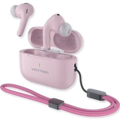 Auriculares Bluetooth Vention Echo Lite E11 Plus con estuche de carga/ Autonomía 6h - Rosas