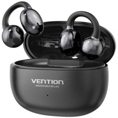 Auriculares Bluetooth Vention Echo Clip A11 Pro con estuche de carga/ Autonomía 6h - Negro