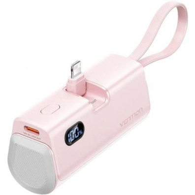 Powerbank Vention 4800mAh Rosa - Carga 22.5W para SmartPhones