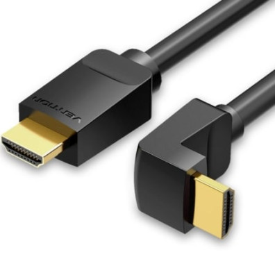 Cable HDMI 2.0 4K Acodado Vention AARBF/ HDMI Macho - HDMI Macho/ 1m