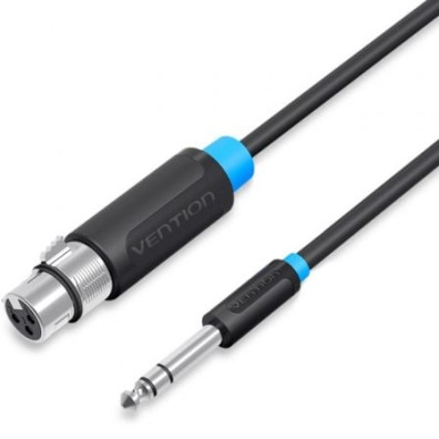Cable Estéreo Vention Jack 6.5 Macho a XLR Hembra 2m