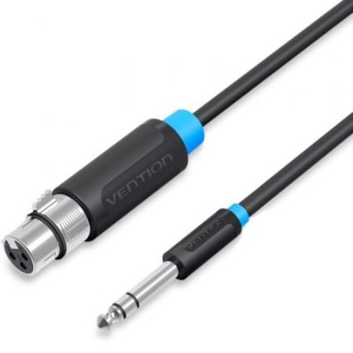 Cable Estéreo Vention Jack 6.5 Macho a XLR Hembra 3m