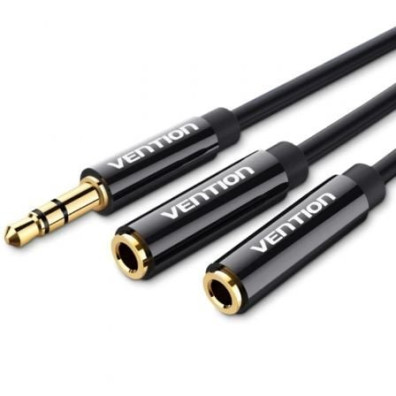 Cable Estéreo Vention BBSBY 30cm Jack 3.5 Macho a 2x Jack 3.5 Hembra