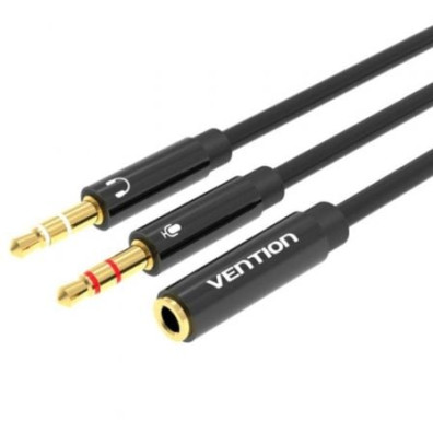 Cable Estéreo Vention 2x Jack 3.5 Macho a Jack 3.5 Hembra 30cm