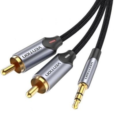 Cable de Audio 1.5m Vention BCNBG 2x RCA Macho a Jack 3.5 Macho