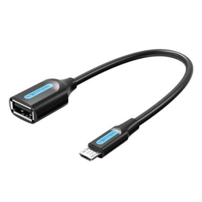 Cable USB 2.0 Vention CCUBB/ MicroUSB Macho - USB Hembra/ 480Mbps/ 15cm