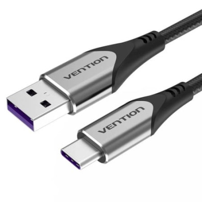 Cable USB Tipo-C Vention COFHG - USB Tipo-C Macho a USB Macho 1.5m 100W 480Mbps - Gris