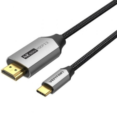 Cable Conversor HDMI 2.0 4K Vention CRBBF 1m - USB Tipo-C Macho a HDMI Macho