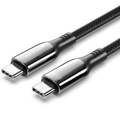 Cable USB Tipo-C 100W Vention CTKBAV 5A - 1.2m Hasta 100W 480Mbps