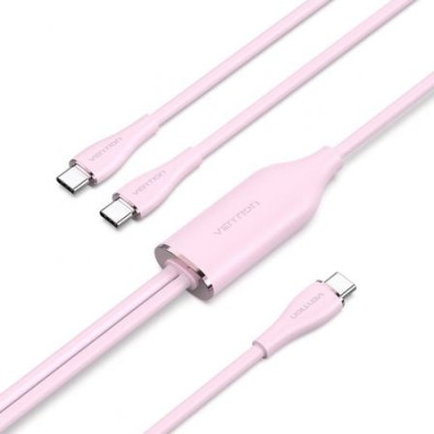 Cable USB Tipo-C Vention 1.5m - 2 x USB Tipo-C Macho 100W 480Mbps