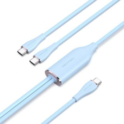 Cable USB Tipo-C Vention CTMSG Macho a USB Tipo-C Macho x2 - 100W - 480Mbps - 1.5m