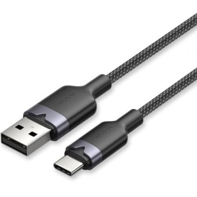 Cable USB 2.0 Tipo-C Vention CTNBF/ USB Tipo-C Macho - USB Macho/ Hasta 60W/ 480Mbps/ 1m
