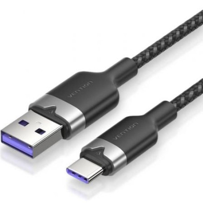 Cable USB Tipo-C Vention CTOBH - USB Tipo-C Macho a USB Macho 2m, 100W, 480Mbps - Negro