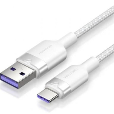 Cable USB Tipo-C Vention CTOWF, Macho a Macho, 100W, 480Mbps, 1m