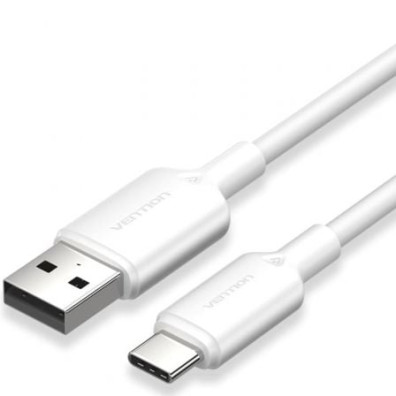 Tipo-C Macho a USB Macho - Cable USB 2.0 Tipo-C Vention 1m (Hasta 60W, 480Mbps)