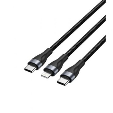 Cable USB Tipo-C Vention H17BAV - Lightning Macho - USB Tipo-C Macho 60W 480Mbps 1.2m