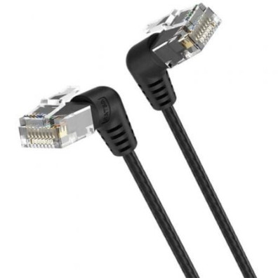 Cable de Red RJ45 UTP Vention Cat.6A 1m con Cabeza Rotatoria 360º
