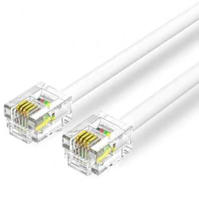 CABLE DE TELEFONO 6P4C BLANCO 5 M VENTION
