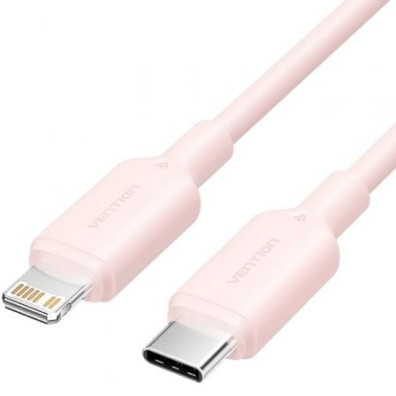 Cable Tipo-C USB 2.0 Lightning Vention LAKPF - USB Tipo-C Macho a Lightning Macho, 27W, 480Mbps, 1m
