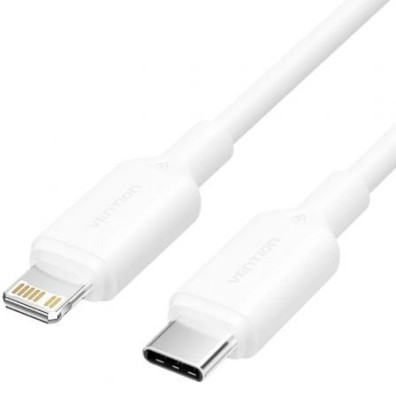 Cable USB Tipo-C Vention LAKWF - USB Tipo-C Macho a Lightning Macho 27W 480Mbps 1m