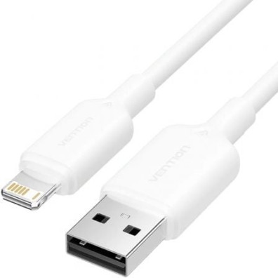 Cable USB 2.0 Lightning Vention 1m - 480Mbps Macho USB a Lightning Macho