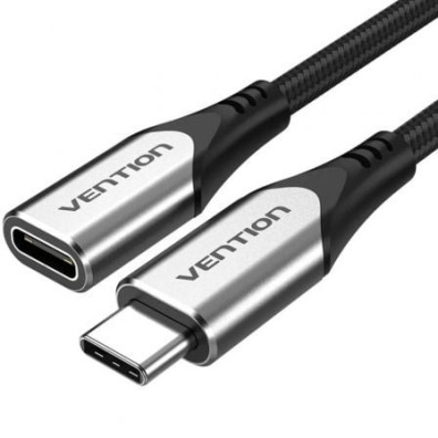 Cable Alargador USB Tipo C Vention TABHF Macho a Hembra 1m - Hasta 60W 5Gbps