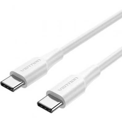 Cable USB 2.0 Tipo-C 3A Vention TRCWF/ USB Tipo-C Macho - USB Tipo-C Macho/ Hasta 60W/ 480Mbps/ 1m