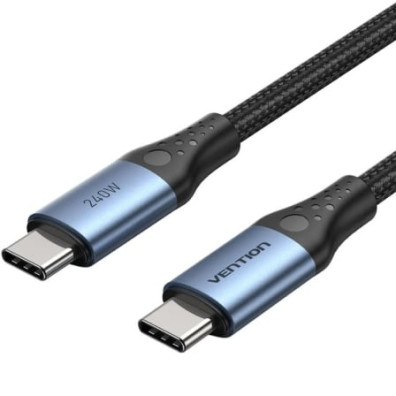 Cable USB Tipo-C Vention 5A Macho-Macho 240W 480Mbps 50cm