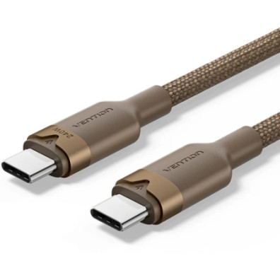 Cable USB 2.0 Tipo-C 5A Vention TRIJH/ USB Tipo-C Macho - USB Tipo-C Macho/ Hasta 240W/ 480Mbps/ 2m