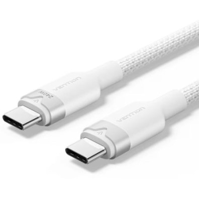 Cable USB Tipo-C 2.0 5A Vention TRIWF/ USB Tipo-C Macho - USB Tipo-C Macho/ Hasta 240W/ 480Mbps/ 1m