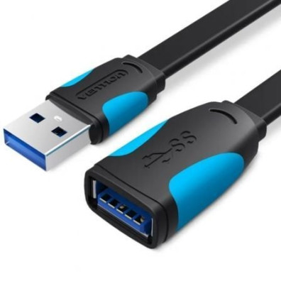 Cable Alargador USB 3.0 Vention VAS-A13-B150 1.5m 5Gbps USB Macho a USB Hembra